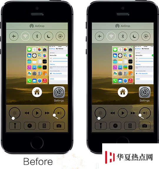 iOS7磨砂設(shè)計效果換成透明效果