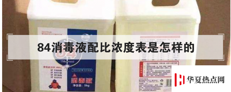 84消毒液配比濃度表是怎樣的