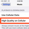 如何在iPhone上的蜂窩上啟用最高質(zhì)量的音樂流