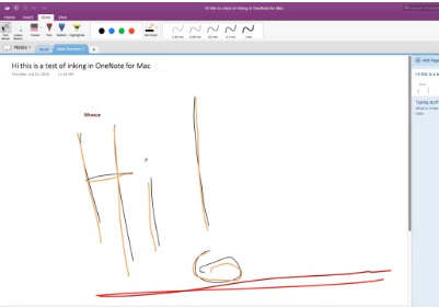 OneNote for Mac現(xiàn)在支持使用觸控板或平板電腦進(jìn)行繪圖