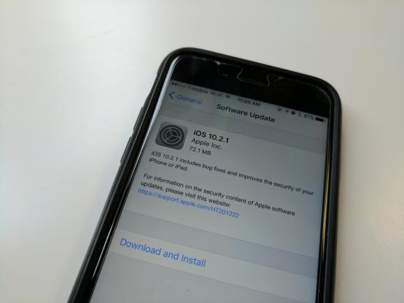 Apple開(kāi)始推出帶有安全修復(fù)程序的iOS 10.2.1