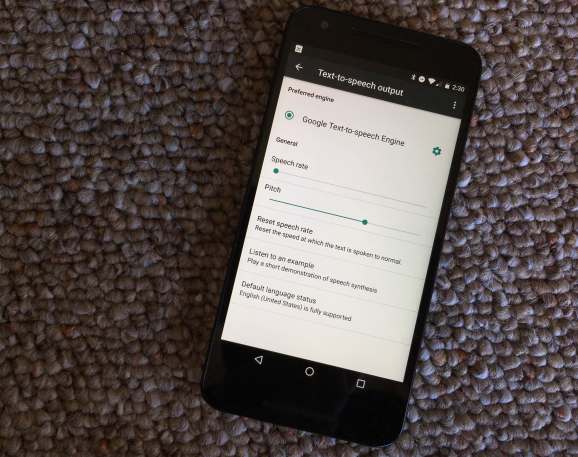 Android N預(yù)覽2可讓您更改Google的文字轉(zhuǎn)語音的音高