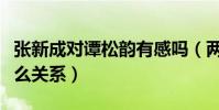 張新成對譚松韻有感嗎(兩個人私下究竟是什么關(guān)系)