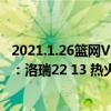 2021.1.26籃網(wǎng)VS熱火（2021-2022NBA常規(guī)賽12.09戰(zhàn)報：洛瑞22 13 熱火主場復(fù)仇雄鹿）