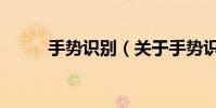 手勢識別(關(guān)于手勢識別的介紹)