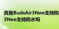 真我BudsAir3Neo支持防水嗎 真我BudsAir3Neo支持防水嗎