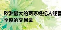 歐洲最大的兩家經紀人經營的黑池報告了第三季度的交易量