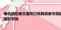 維也納證券交易所已將其債券市場(chǎng)擴(kuò)展為優(yōu)質(zhì)公司債券的新細(xì)分市場(chǎng)