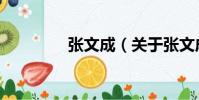 張文成(關(guān)于張文成介紹)
