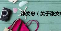 張文忠(關(guān)于張文忠介紹)