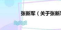 張新軍(關于張新軍介紹)
