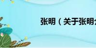 張明(關(guān)于張明介紹)