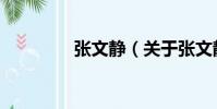 張文靜(關(guān)于張文靜介紹)