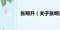 張明升(關(guān)于張明升介紹)