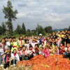 在學(xué)校教學(xué)樓后的第一勞動教育基地