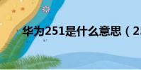 華為251是什么意思(251什么意思)