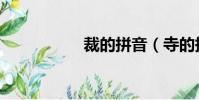 裁的拼音(寺的拼音)