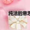 純潔的意思是什么意思（純潔的意思）