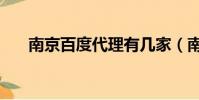 南京百度代理有幾家(南京百度代理)