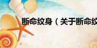 斷命紋身(關(guān)于斷命紋身的簡(jiǎn)介)