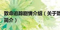 致命追蹤劇情介紹(關(guān)于致命追蹤劇情介紹的簡(jiǎn)介)