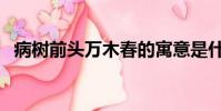 病樹前頭萬木春的寓意是什么(病樹前頭)