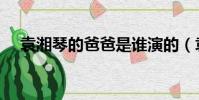 袁湘琴的爸爸是誰演的(袁湘琴的情書)