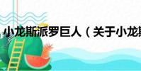 小龍斯派羅巨人(關(guān)于小龍斯派羅巨人簡介)