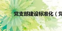 黨支部建設(shè)標(biāo)準(zhǔn)化(黨支部建設(shè))