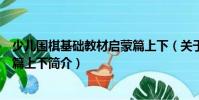 少兒圍棋基礎(chǔ)教材啟蒙篇上下(關(guān)于少兒圍棋基礎(chǔ)教材啟蒙篇上下簡介)