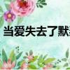 當(dāng)愛(ài)失去了默契（關(guān)于當(dāng)愛(ài)失去了默契介紹）
