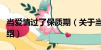 當(dāng)愛情過了保質(zhì)期(關(guān)于當(dāng)愛情過了保質(zhì)期介紹)