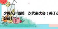 少先隊廣西第一次代表大會(關(guān)于少先隊廣西第一次代表大會簡介)