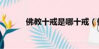 佛教十戒是哪十戒(佛教十戒)