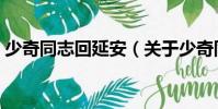 少奇同志回延安(關(guān)于少奇同志回延安簡(jiǎn)介)