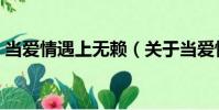 當(dāng)愛情遇上無(wú)賴(關(guān)于當(dāng)愛情遇上無(wú)賴介紹)
