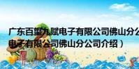 廣東百望九賦電子有限公司佛山分公司(關(guān)于廣東百望九賦電子有限公司佛山分公司介紹)