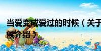 當(dāng)愛(ài)變成愛(ài)過(guò)的時(shí)候(關(guān)于當(dāng)愛(ài)變成愛(ài)過(guò)的時(shí)候介紹)