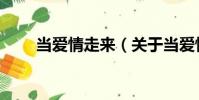 當(dāng)愛情走來(關(guān)于當(dāng)愛情走來介紹)
