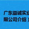 廣東益誠(chéng)實(shí)業(yè)有限公司（關(guān)于廣東益誠(chéng)實(shí)業(yè)有限公司介紹）