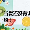 當(dāng)愛(ài)還沒(méi)有說(shuō)出口（關(guān)于當(dāng)愛(ài)還沒(méi)有說(shuō)出口介紹）