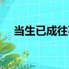 當(dāng)生已成往事（關(guān)于當(dāng)生已成往事介紹）