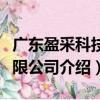 廣東盈采科技有限公司（關(guān)于廣東盈采科技有限公司介紹）