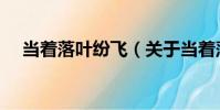 當(dāng)著落葉紛飛(關(guān)于當(dāng)著落葉紛飛介紹)