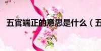 五官端正的意思是什么(五官端正的意思)