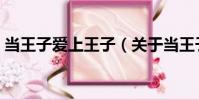 當(dāng)王子愛上王子(關(guān)于當(dāng)王子愛上王子介紹)