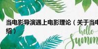 當(dāng)電影導(dǎo)演遇上電影理論(關(guān)于當(dāng)電影導(dǎo)演遇上電影理論介紹)