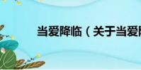 當(dāng)愛(ài)降臨(關(guān)于當(dāng)愛(ài)降臨介紹)