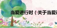 當(dāng)愛(ài)進(jìn)行時(shí)(關(guān)于當(dāng)愛(ài)進(jìn)行時(shí)介紹)