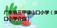 廣東省三甲鎮(zhèn)山口小學(xué)(關(guān)于廣東省三甲鎮(zhèn)山口小學(xué)介紹)